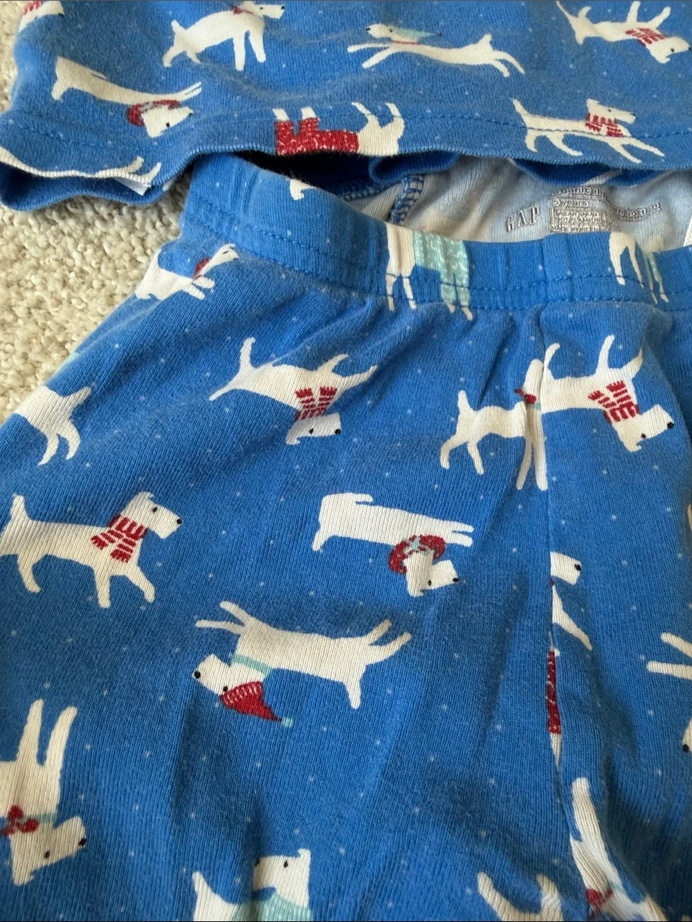 GAP and Burts Bees holiday/winter pajama sets (size 5t)